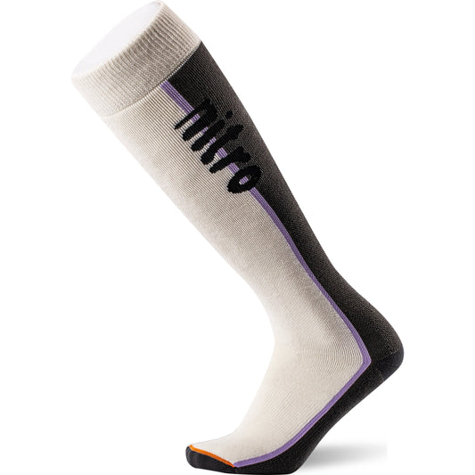 Nitro - Cloud 3 Womens Socks — White-Charcoal