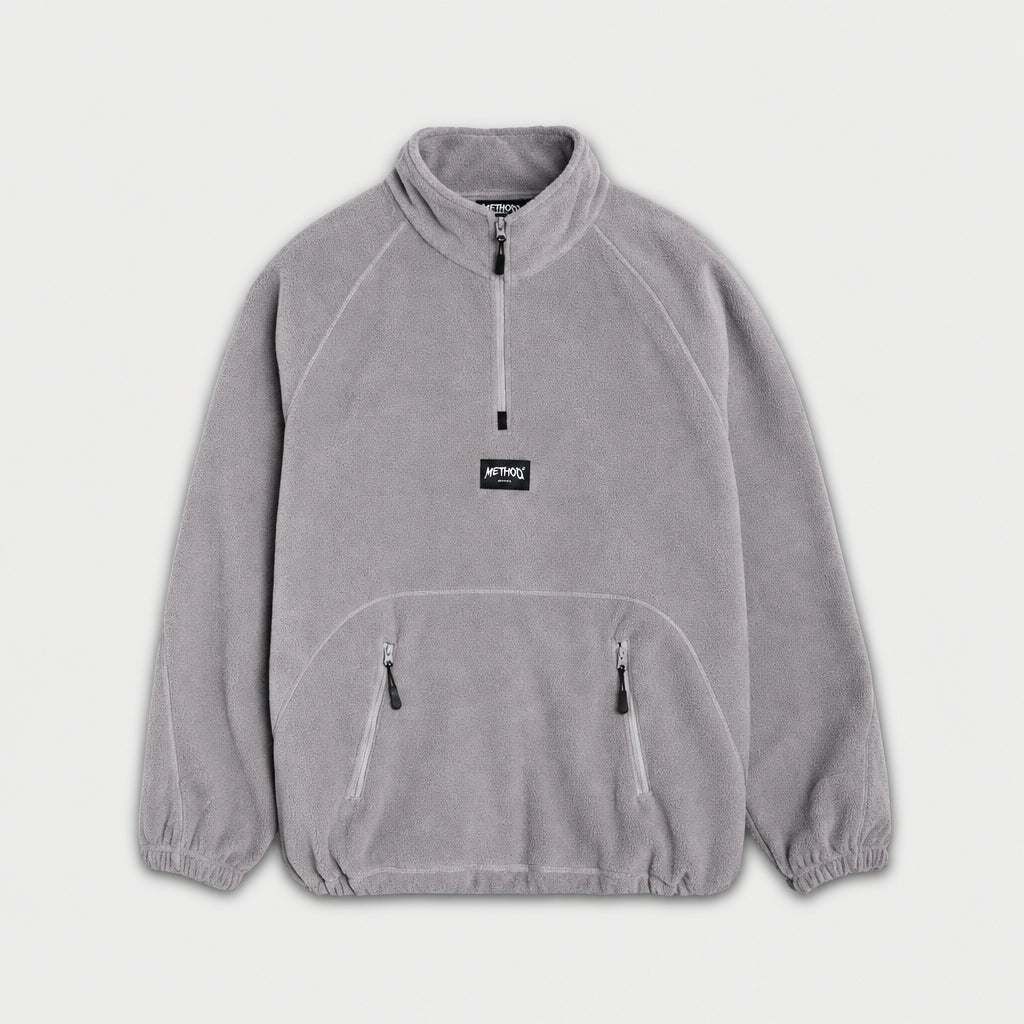 Method - Label 1/4 Zip Fleece — Grey