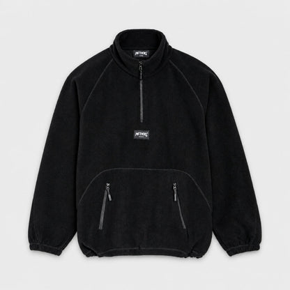 Method - Label 1/4 Zip Fleece — Black