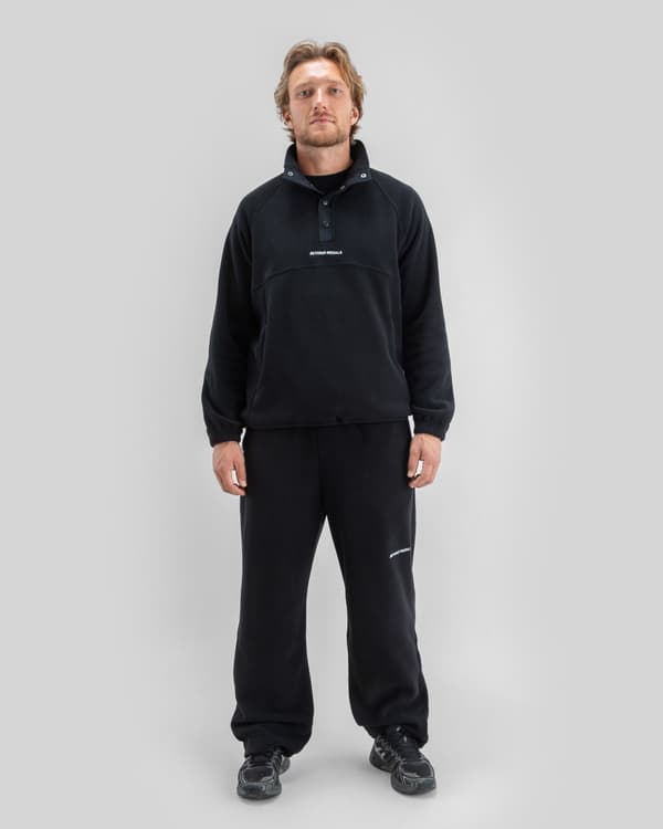 Beyond Medals - Half Snap Fleece — Black