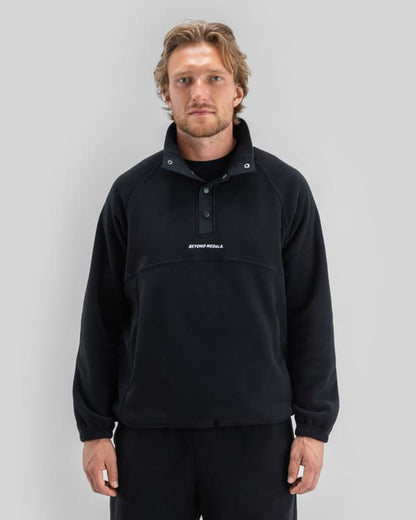 Beyond Medals - Half Snap Fleece — Black