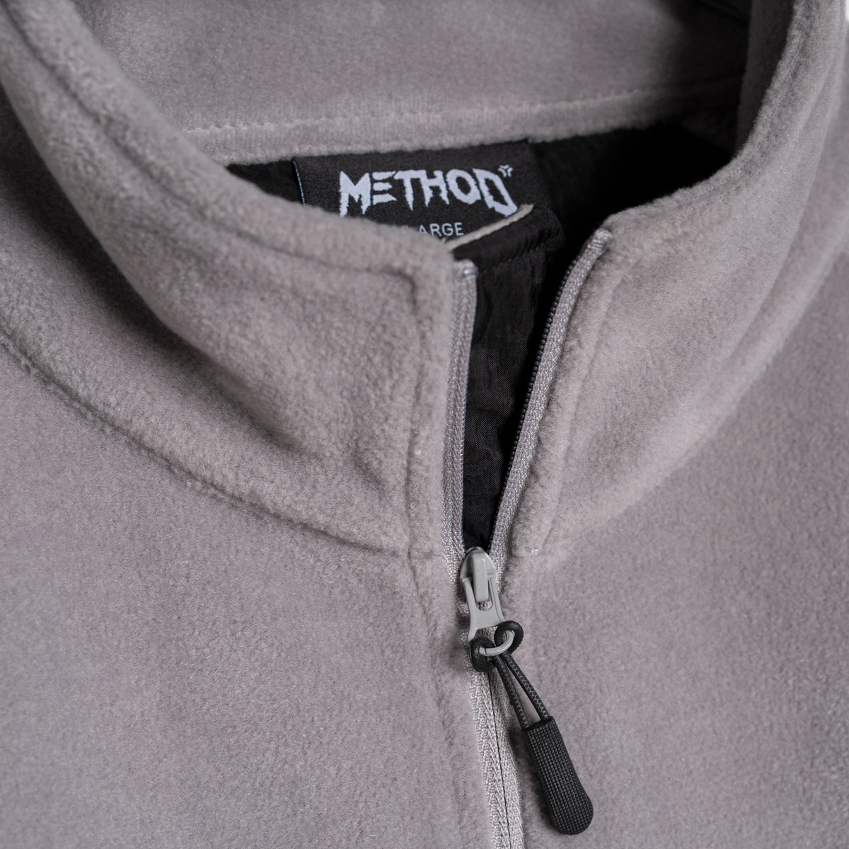Method - Label 1/4 Zip Fleece — Grey