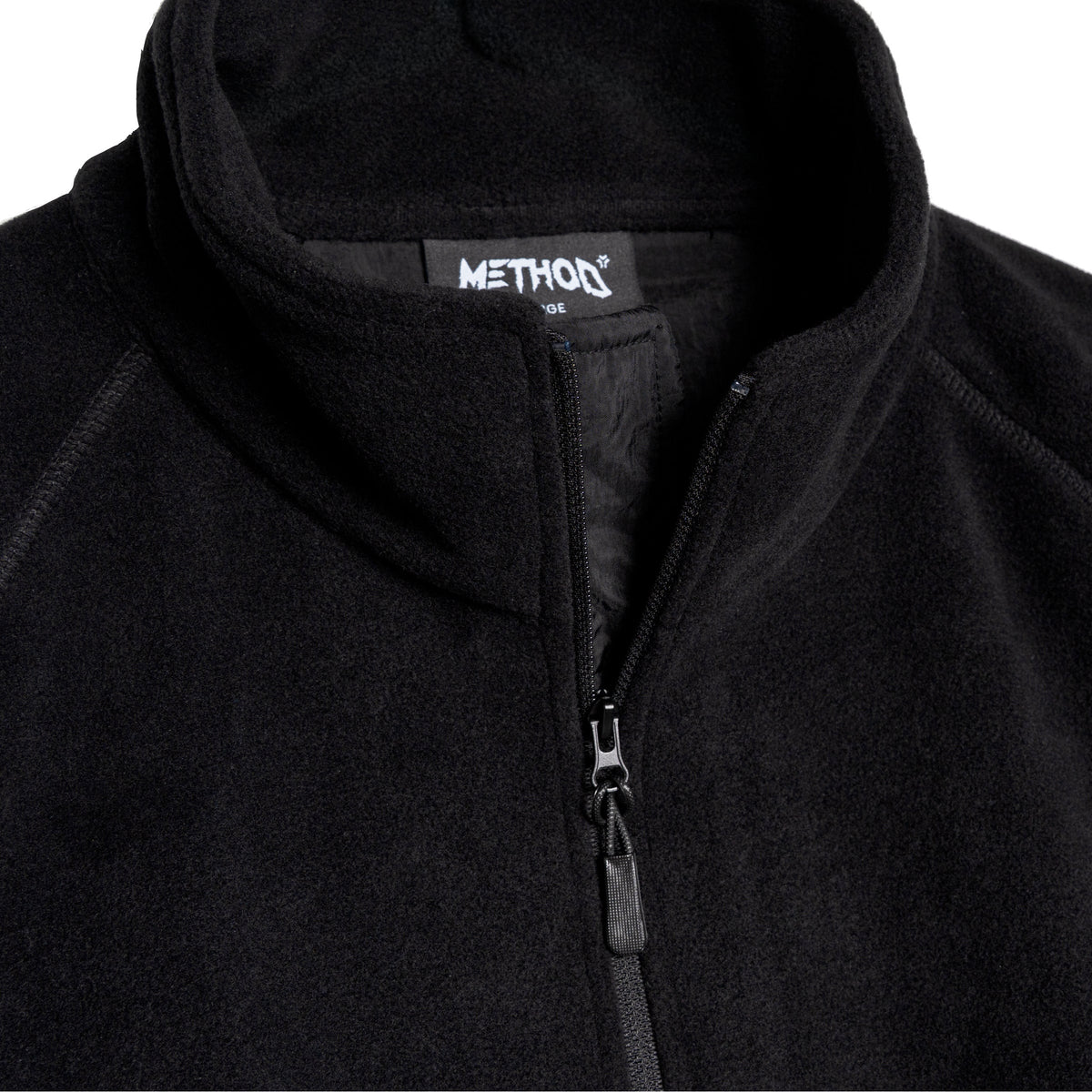 Method - Label 1/4 Zip Fleece — Black