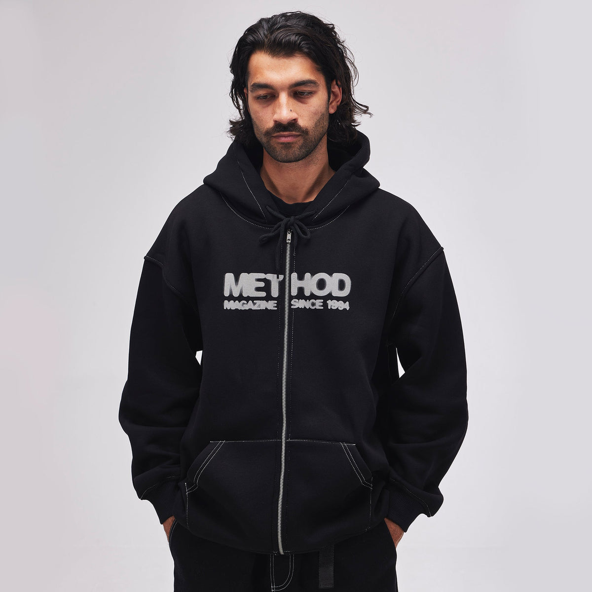 Method - Since 94 Zip Hoodie — Black Contrast