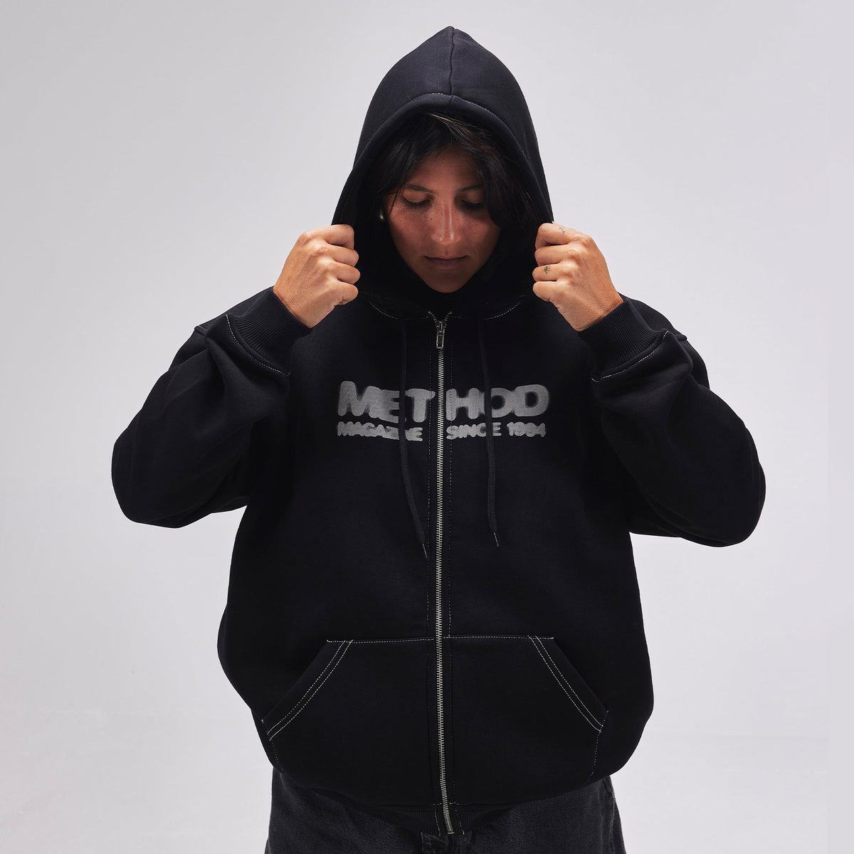 Method - Since 94 Zip Hoodie — Black Contrast