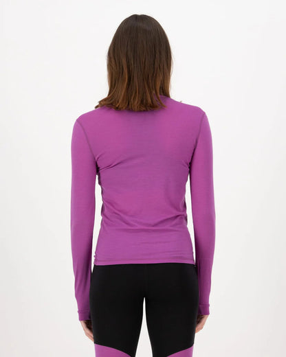 Mons Royale - Women's Cascade Merino Base Layer Long Sleeve Purple