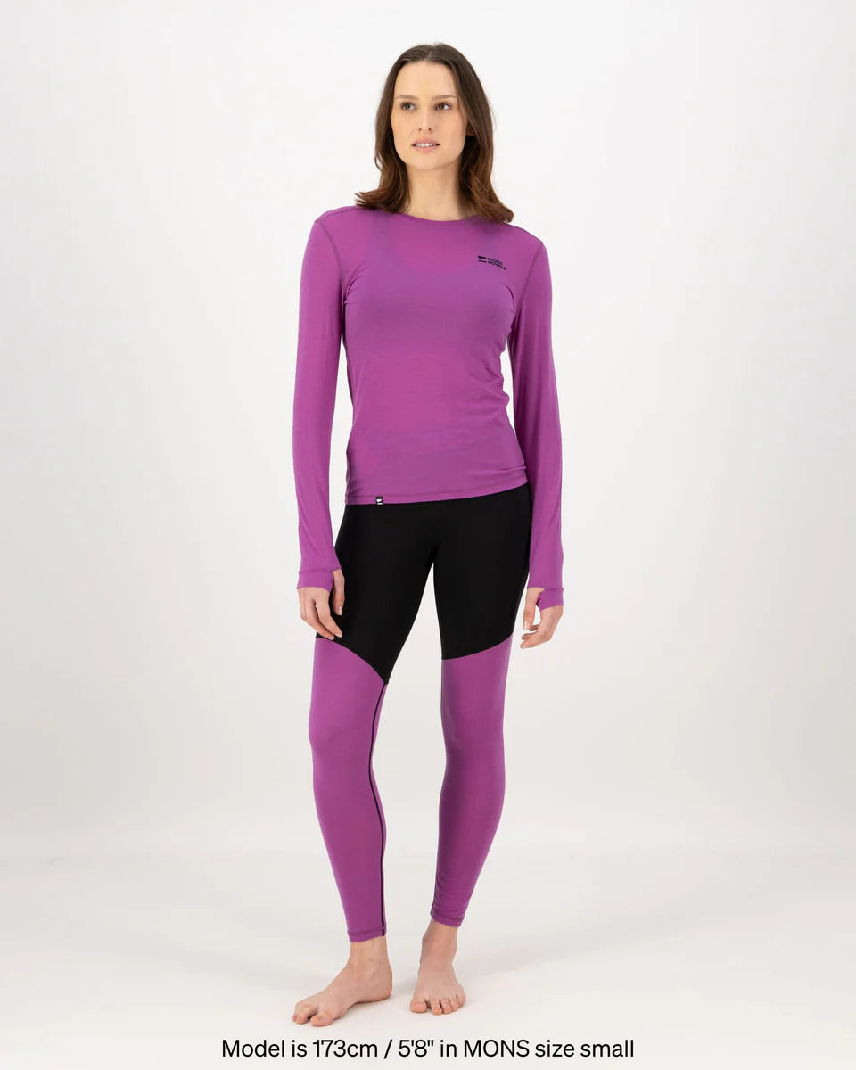 Mons Royale - Women's Cascade Merino Base Layer Long Sleeve Purple