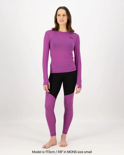 Mons Royale - Women's Cascade Merino Base Layer Long Sleeve Purple