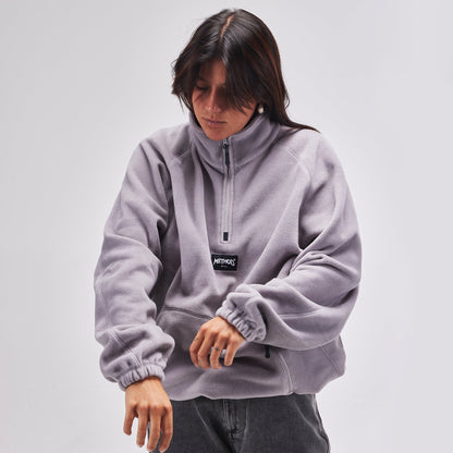 Method - Label 1/4 Zip Fleece — Grey