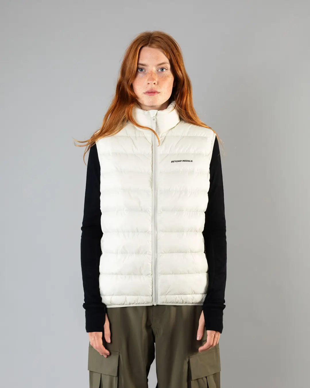 Beyond Medals - PACKABLE DOWN VEST Off White