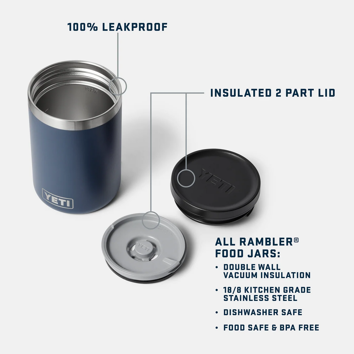YETI - Rambler 16 oz Food Jar (Olive / Orange)