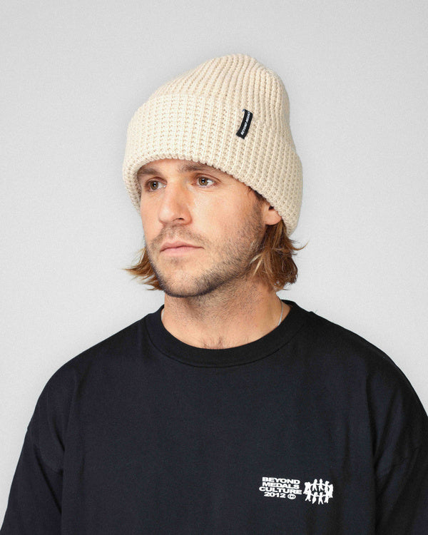 Beyond Medals - Waffle Beanie (beige)