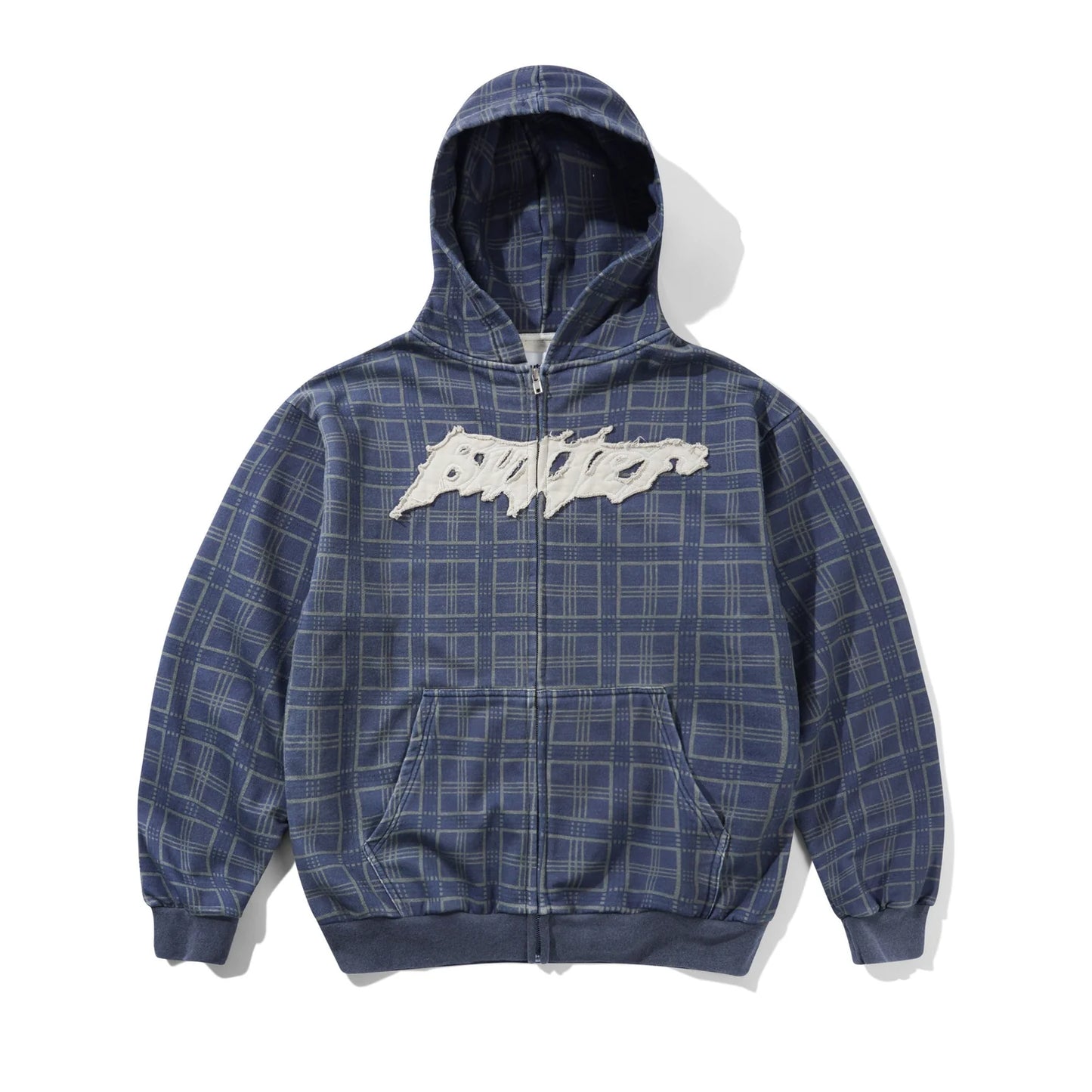 Butter Goods - Amplify Zip-Thru Hood Navy Plaid
