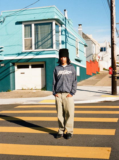 Butter Goods - Amplify Zip-Thru Hood Navy Plaid