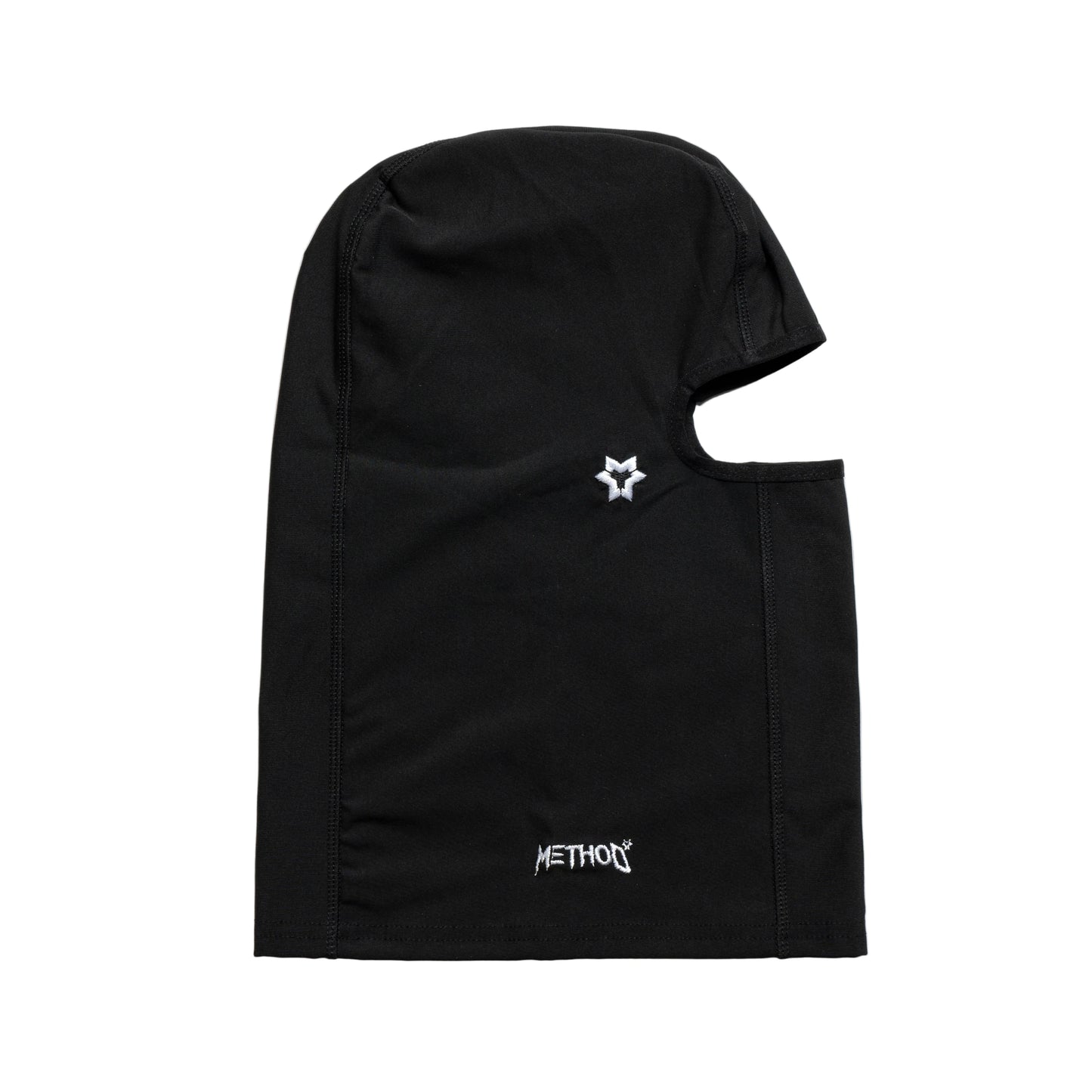 Black t-shirt with a star logo on a white background