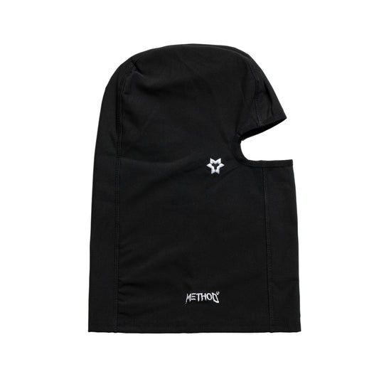 Black t-shirt with a star logo on a white background