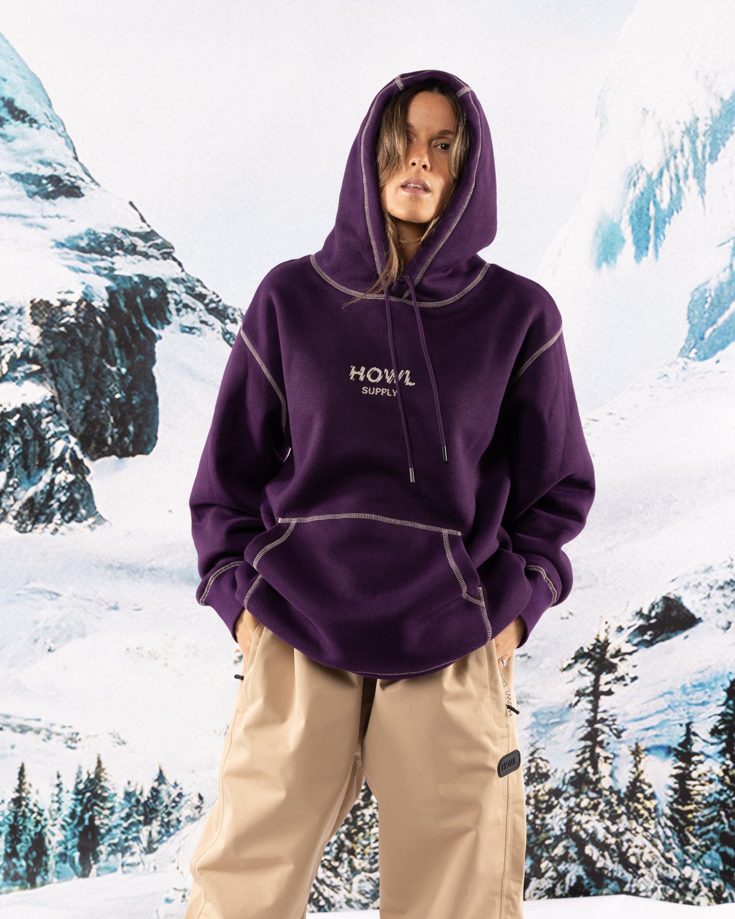 Howl Supply - DWR HOODIE Eggplant