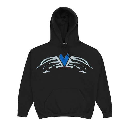 Limosine Skateboards - Heart Wings Kapuzenpullover (Schwarz)