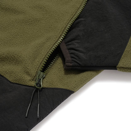 Howl Supply - ZIP POLAR FLEECE Army