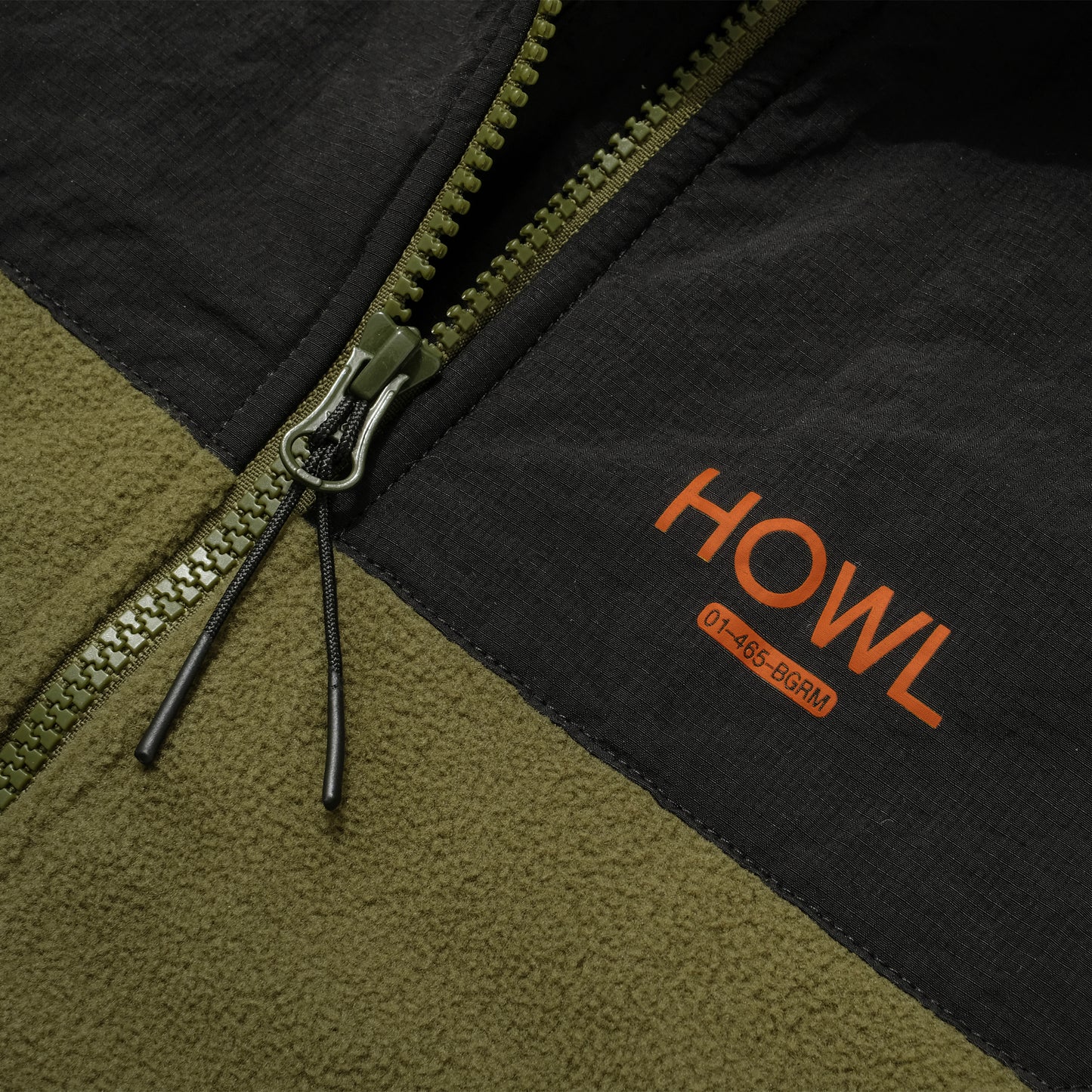 Howl Supply - ZIP POLAR FLEECE Army