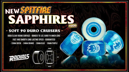 Spitfire Wheels - Sapphire 90A PURPLE - 58mm