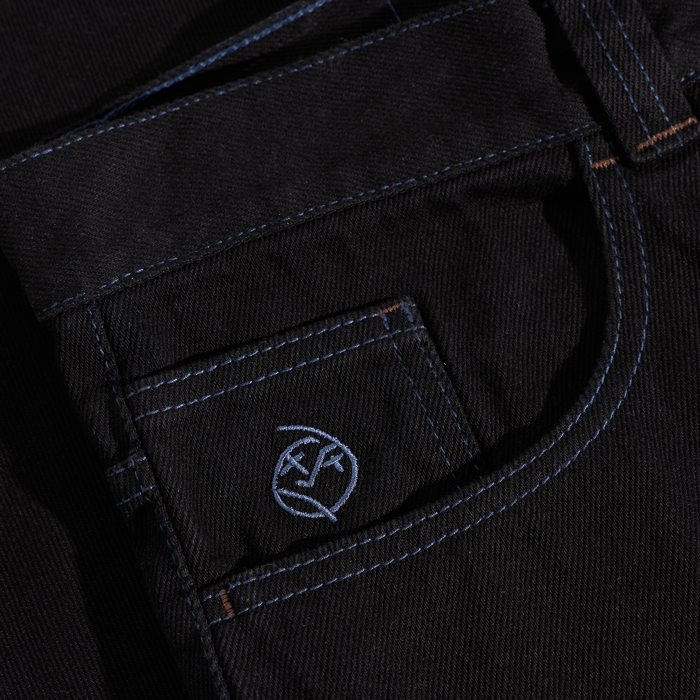 Polar Skate Co. - Big Boy Pants Black/Blue Stitching