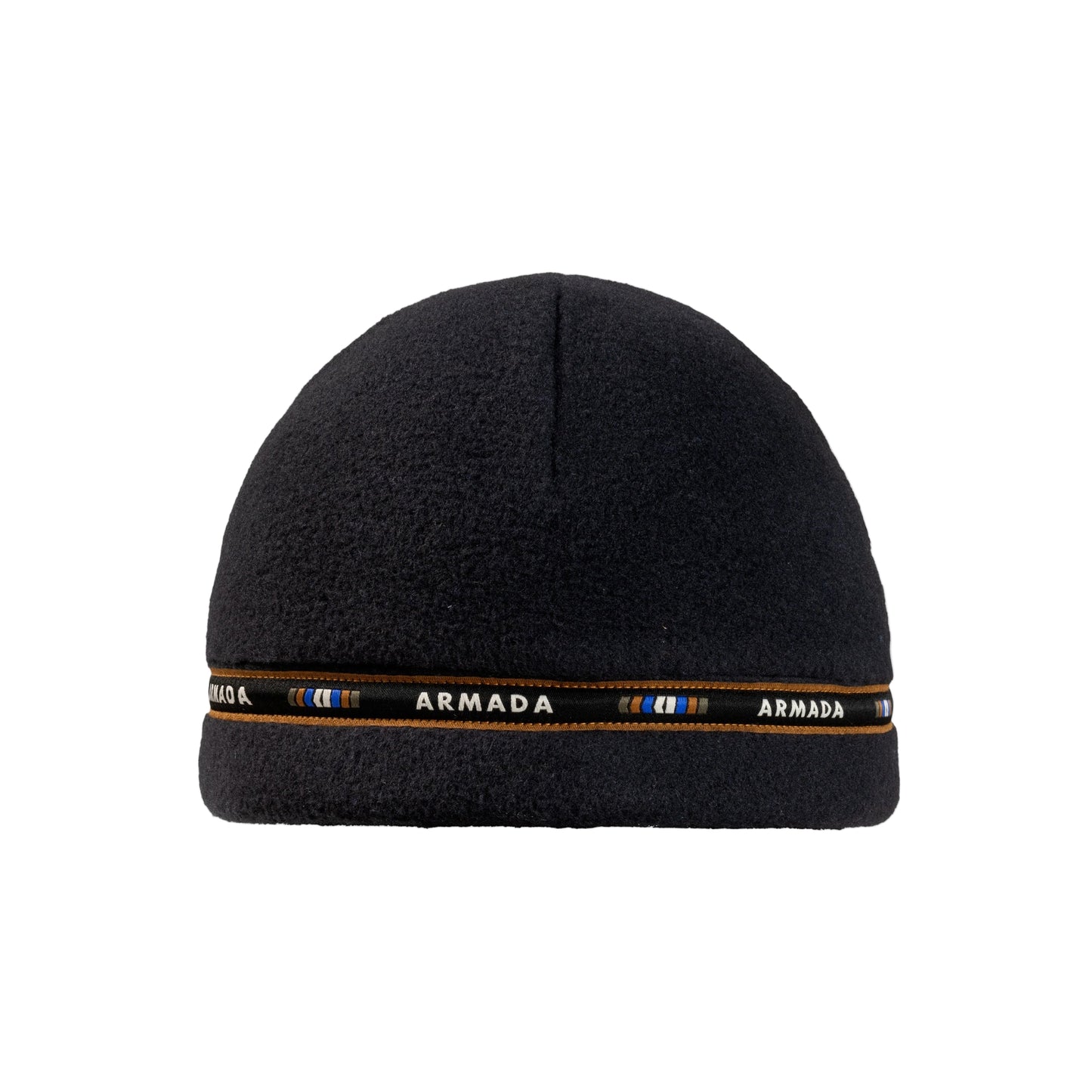 Black beanie with Armada logo on a white background