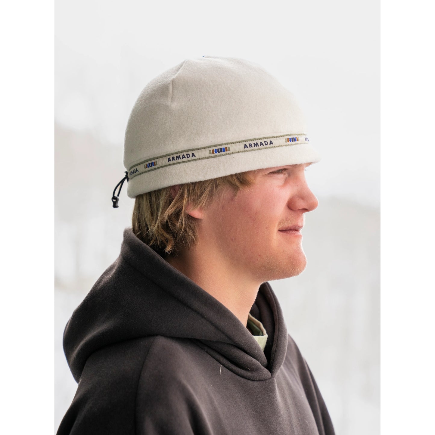 Armada - Cord Lock Fleece Beanie CREAM