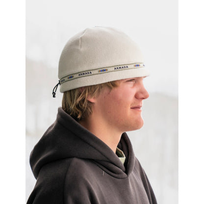 Armada - Cord Lock Fleece Beanie CREAM
