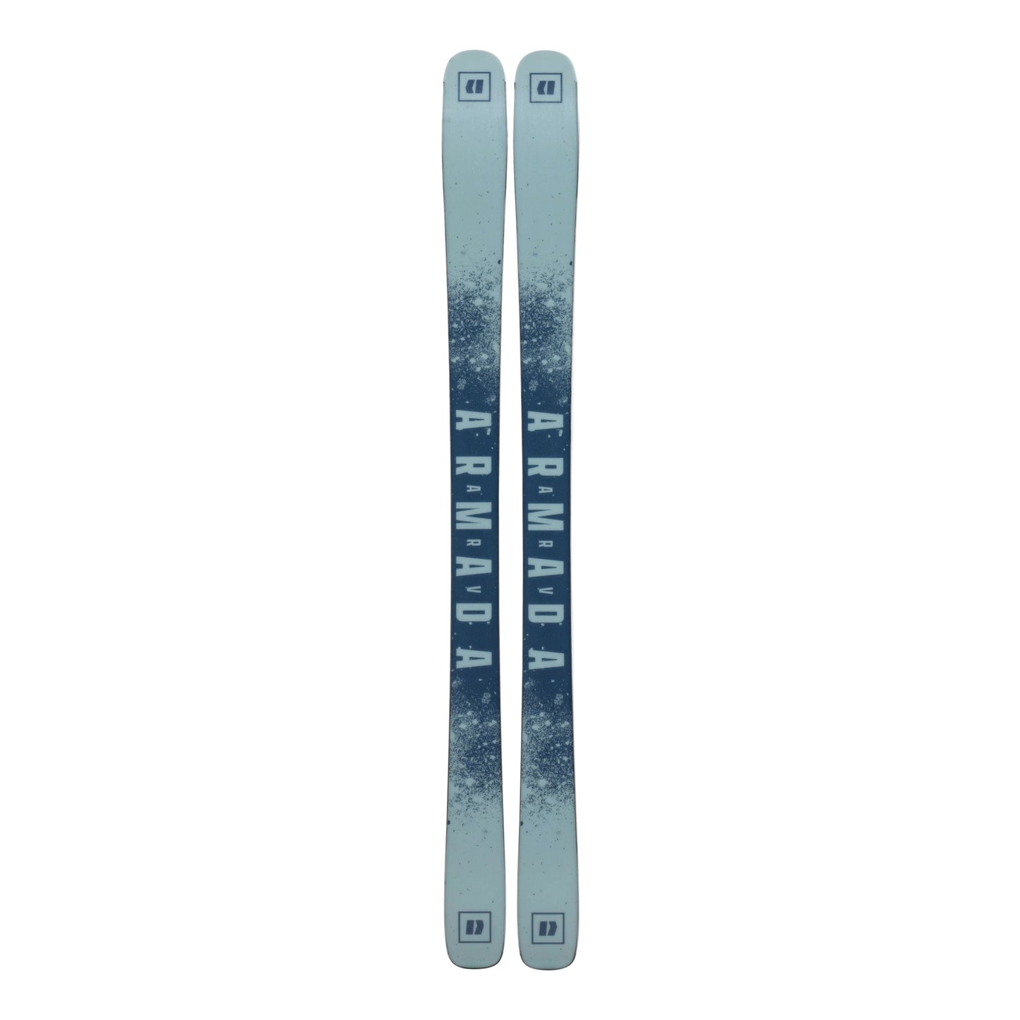 Two skis with 'Armada' branding on a white background