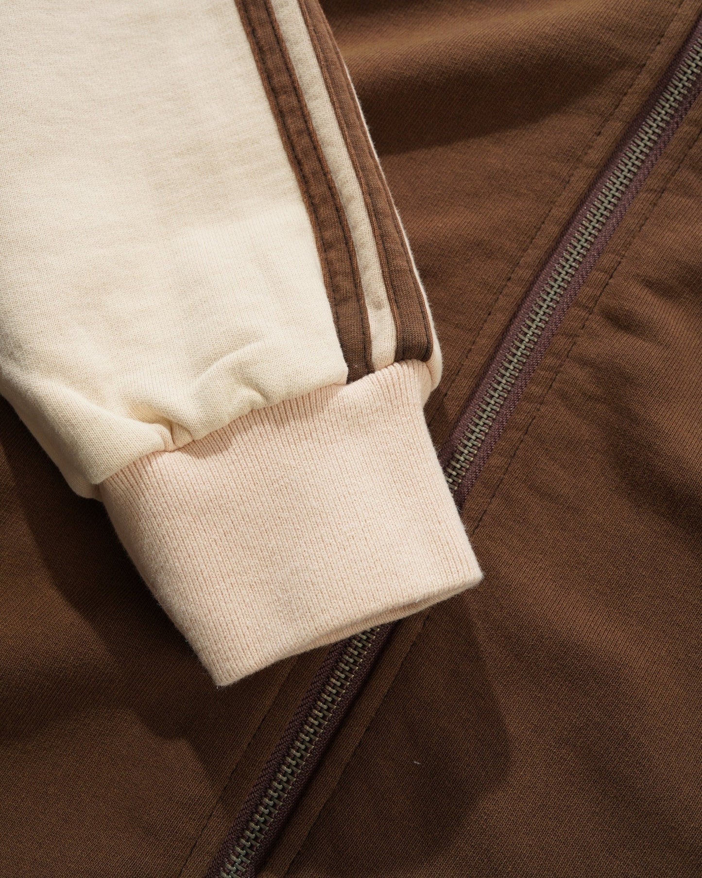 Butter Goods - Tunnel Fleece Track Jacket Chocolate/Beige