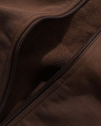 Butter Goods - Tunnel Fleece Track Jacket Chocolate/Beige