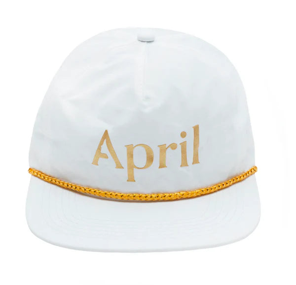 April Skateboards - Golden Logo Hat White