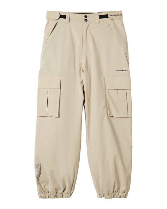 winter cargo pants beige