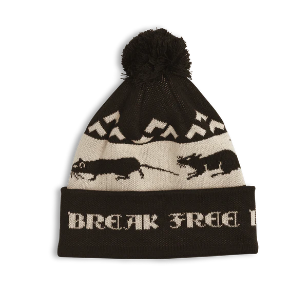 Last Resort AB - Rat Race Pom-Pom Fold Beanie (Brown)