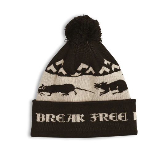 Last Resort AB - Rat Race Pom-Pom Fold Beanie (Brown)